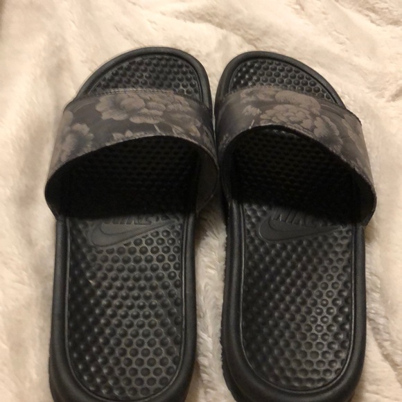floral print nike slides